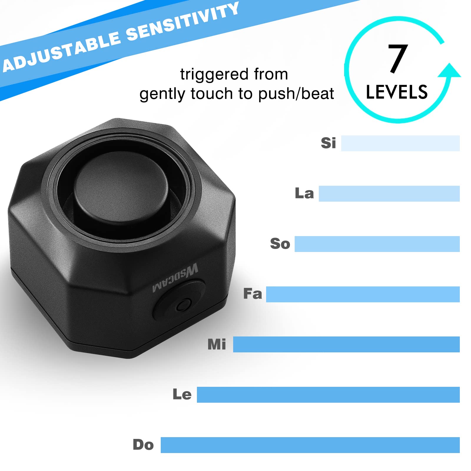 Wsdcam Usb Rechargeable Bike Alarm With Remote, 110Db Loud Wireless Anti Theft Vibration Motion Sensor Vehicle Security Alarm System Waterproof Bicycle Trailer Motorcycle Alarm